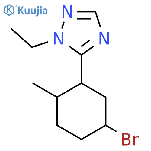 5-(5-bromo-2-methylcyclohexyl)-1-ethyl-1H-1,2,4-triazole structure