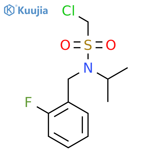 1-chloro-N-[(2-fluorophenyl)methyl]-N-(propan-2-yl)methanesulfonamide structure