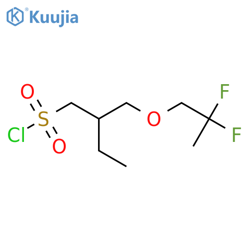 2-(2,2-difluoropropoxy)methylbutane-1-sulfonyl chloride structure