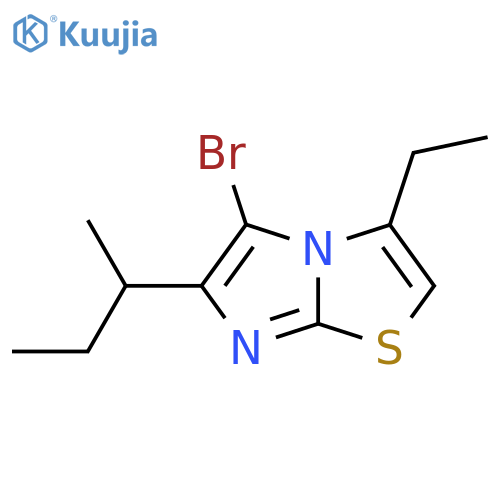 5-bromo-6-(butan-2-yl)-3-ethylimidazo2,1-b1,3thiazole structure