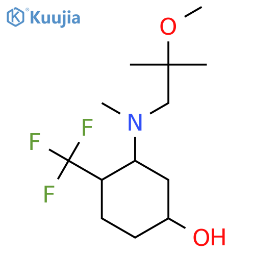 3-[(2-Methoxy-2-methylpropyl)(methyl)amino]-4-(trifluoromethyl)cyclohexan-1-ol structure