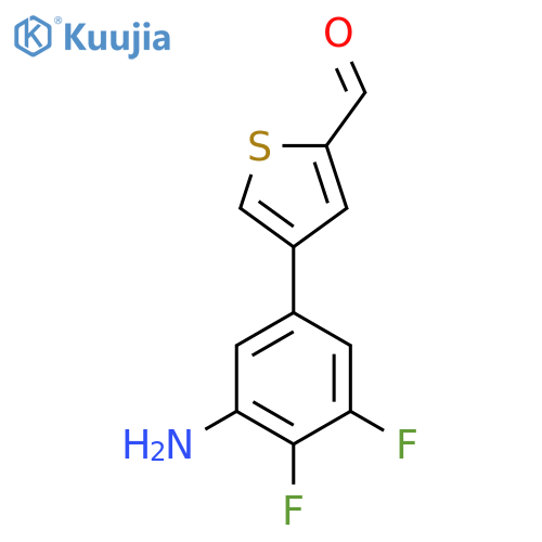 4-(3-amino-4,5-difluorophenyl)thiophene-2-carbaldehyde structure