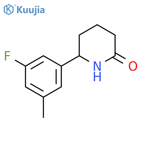 6-(3-Fluoro-5-methylphenyl)piperidin-2-one structure