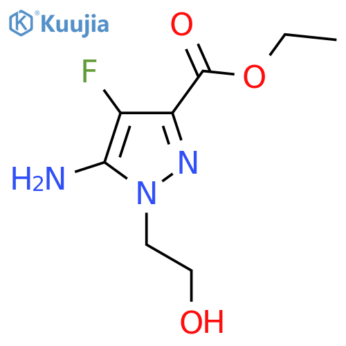 ethyl 5-amino-4-fluoro-1-(2-hydroxyethyl)-1H-pyrazole-3-carboxylate structure