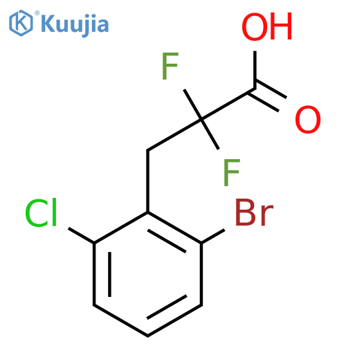 3-(2-bromo-6-chlorophenyl)-2,2-difluoropropanoic acid structure