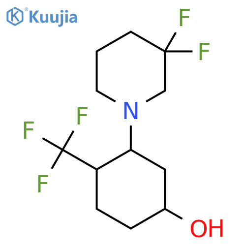 3-(3,3-Difluoropiperidin-1-yl)-4-(trifluoromethyl)cyclohexan-1-ol structure