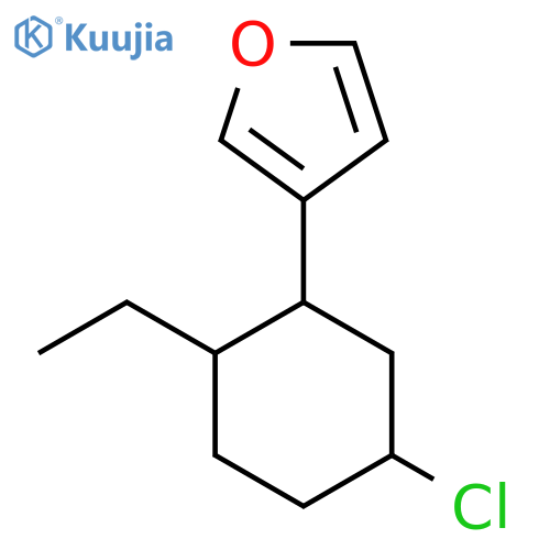 3-(5-Chloro-2-ethylcyclohexyl)furan structure