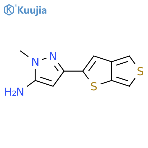 1-methyl-3-{thieno[3,4-b]thiophen-2-yl}-1H-pyrazol-5-amine structure