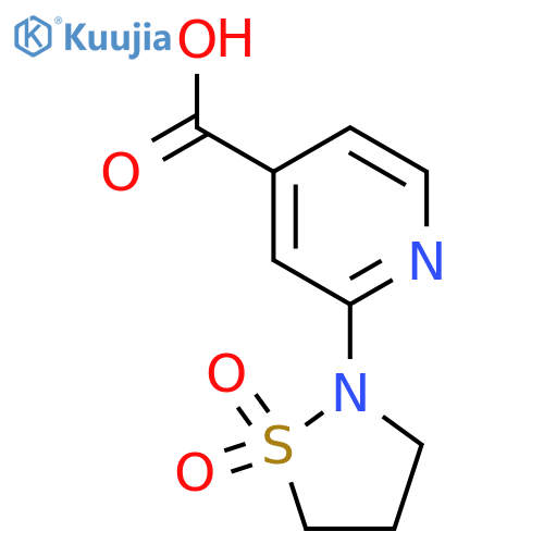 2-(1,1-Dioxo-1lambda6,2-thiazolidin-2-yl)pyridine-4-carboxylic acid structure