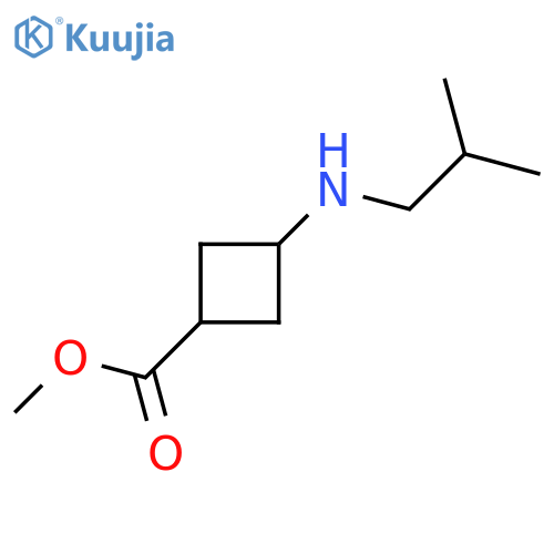 methyl 3-(2-methylpropyl)aminocyclobutane-1-carboxylate structure