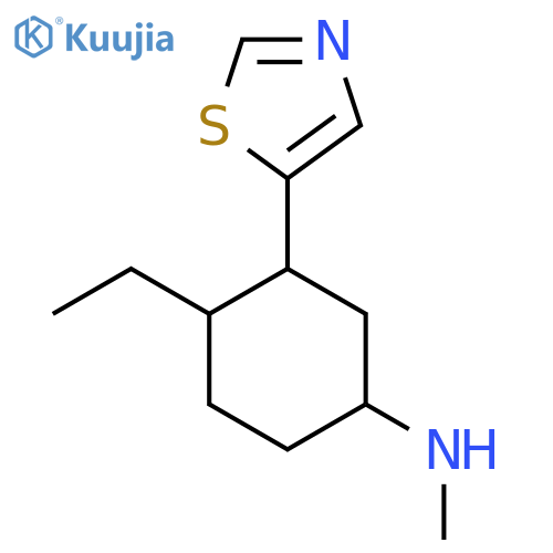 4-ethyl-N-methyl-3-(1,3-thiazol-5-yl)cyclohexan-1-amine structure