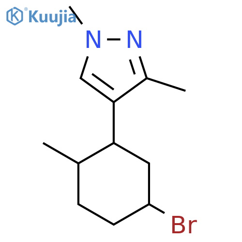 4-(5-bromo-2-methylcyclohexyl)-1,3-dimethyl-1H-pyrazole structure