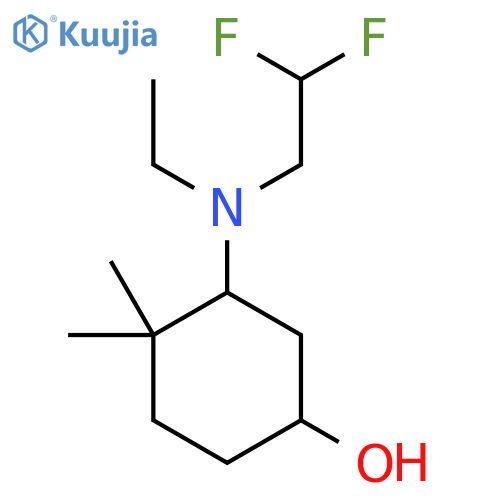 3-[(2,2-Difluoroethyl)(ethyl)amino]-4,4-dimethylcyclohexan-1-ol structure