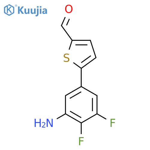 5-(3-amino-4,5-difluorophenyl)thiophene-2-carbaldehyde structure