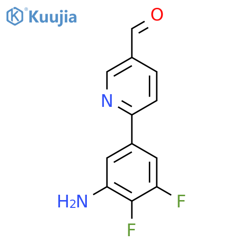 6-(3-amino-4,5-difluorophenyl)pyridine-3-carbaldehyde structure