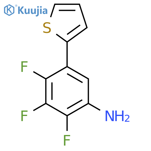 2,3,4-trifluoro-5-(thiophen-2-yl)aniline structure