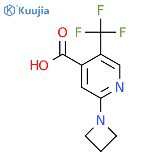 2-(azetidin-1-yl)-5-(trifluoromethyl)pyridine-4-carboxylic acid structure