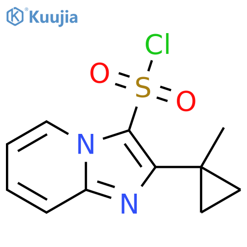 2-(1-methylcyclopropyl)imidazo1,2-apyridine-3-sulfonyl chloride structure