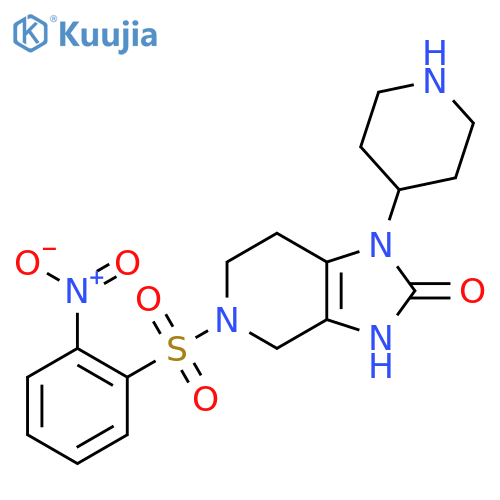 5-(2-nitrobenzenesulfonyl)-1-(piperidin-4-yl)-1H,2H,3H,4H,5H,6H,7H-imidazo[4,5-c]pyridin-2-one structure