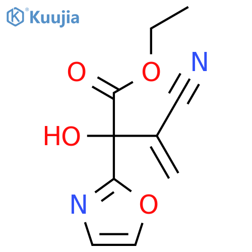 ethyl 3-cyano-2-hydroxy-2-(1,3-oxazol-2-yl)but-3-enoate structure