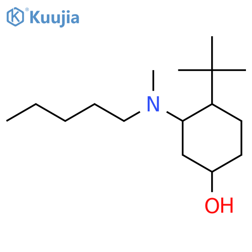 4-Tert-butyl-3-[methyl(pentyl)amino]cyclohexan-1-ol structure