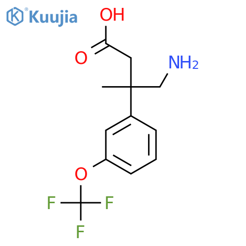 4-amino-3-methyl-3-3-(trifluoromethoxy)phenylbutanoic acid structure