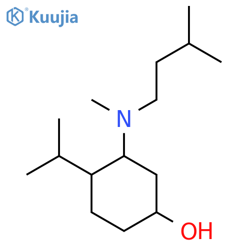 3-[Methyl(3-methylbutyl)amino]-4-(propan-2-yl)cyclohexan-1-ol structure