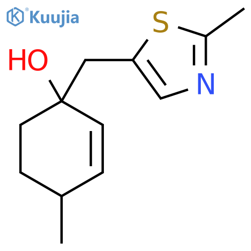 4-Methyl-1-[(2-methyl-1,3-thiazol-5-yl)methyl]cyclohex-2-en-1-ol structure