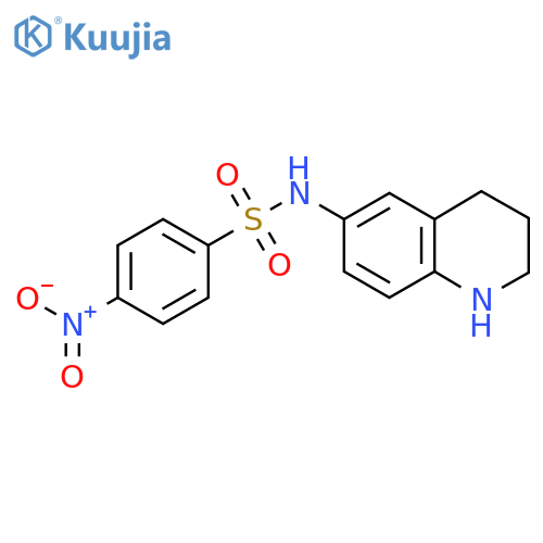 4-nitro-N-(1,2,3,4-tetrahydroquinolin-6-yl)benzene-1-sulfonamide structure
