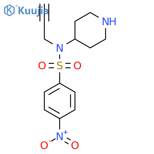 4-nitro-N-(piperidin-4-yl)-N-(prop-2-yn-1-yl)benzene-1-sulfonamide structure