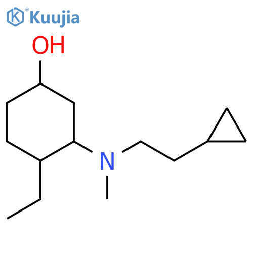 3-[(2-Cyclopropylethyl)(methyl)amino]-4-ethylcyclohexan-1-ol structure