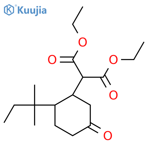 1,3-Diethyl 2-[2-(2-methylbutan-2-yl)-5-oxocyclohexyl]propanedioate structure