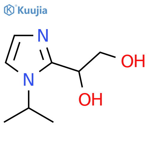 1-1-(propan-2-yl)-1H-imidazol-2-ylethane-1,2-diol structure