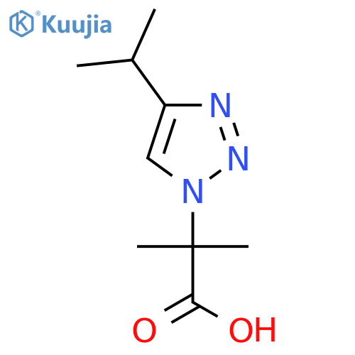 2-methyl-2-4-(propan-2-yl)-1H-1,2,3-triazol-1-ylpropanoic acid structure