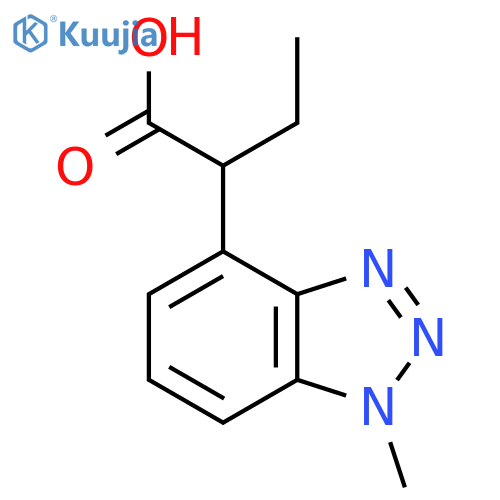 2-(1-methyl-1H-1,2,3-benzotriazol-4-yl)butanoic acid structure
