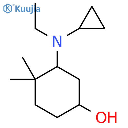 3-[Cyclopropyl(ethyl)amino]-4,4-dimethylcyclohexan-1-ol structure