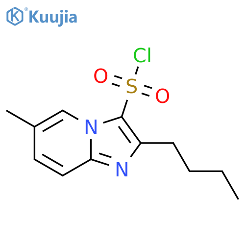 2-butyl-6-methylimidazo1,2-apyridine-3-sulfonyl chloride structure