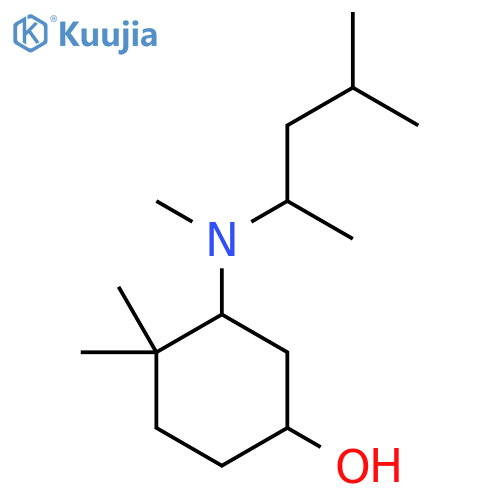 4,4-Dimethyl-3-[methyl(4-methylpentan-2-yl)amino]cyclohexan-1-ol structure