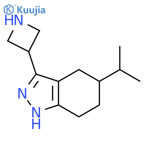 3-(azetidin-3-yl)-5-(propan-2-yl)-4,5,6,7-tetrahydro-1H-indazole structure