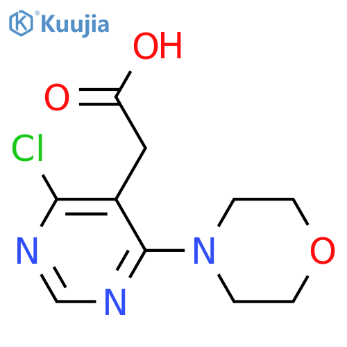 2-[4-Chloro-6-(morpholin-4-yl)pyrimidin-5-yl]acetic acid structure