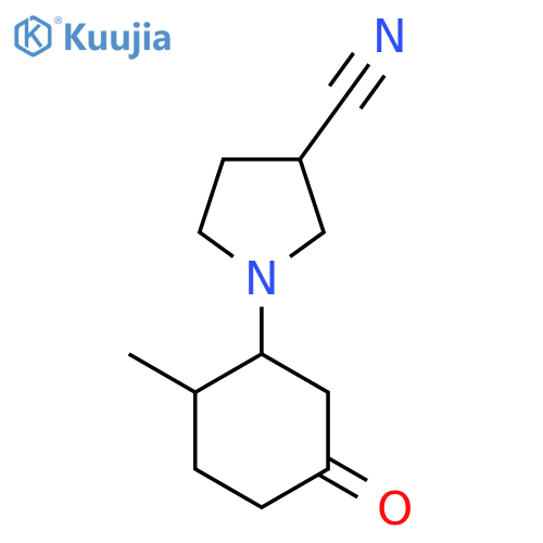 1-(2-Methyl-5-oxocyclohexyl)pyrrolidine-3-carbonitrile structure