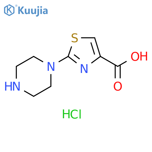 2-(piperazin-1-yl)-1,3-thiazole-4-carboxylic acid dihydrochloride structure