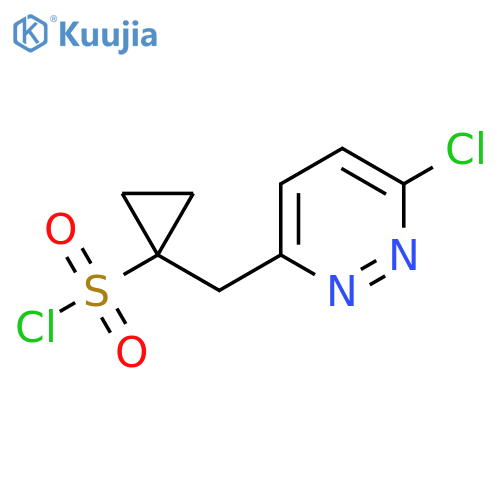 1-(6-chloropyridazin-3-yl)methylcyclopropane-1-sulfonyl chloride structure