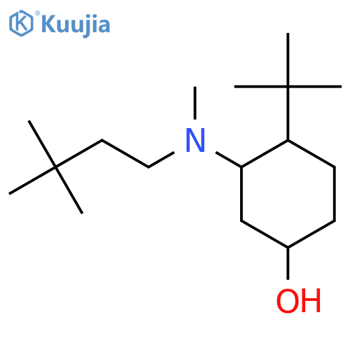 4-Tert-butyl-3-[(3,3-dimethylbutyl)(methyl)amino]cyclohexan-1-ol structure