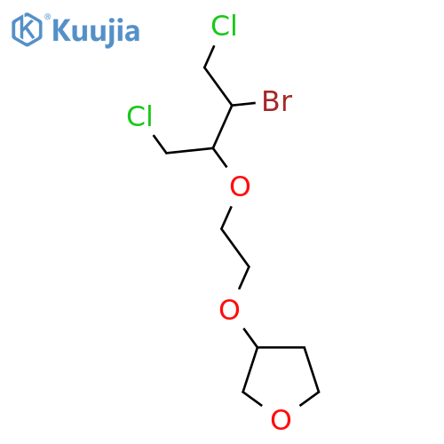 3-{2-(3-bromo-1,4-dichlorobutan-2-yl)oxyethoxy}oxolane structure