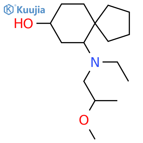 6-[Ethyl(2-methoxypropyl)amino]spiro[4.5]decan-8-ol structure