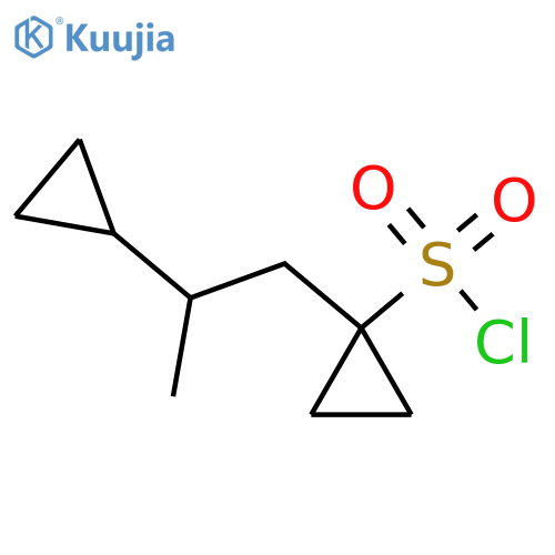 1-(2-cyclopropylpropyl)cyclopropane-1-sulfonyl chloride structure