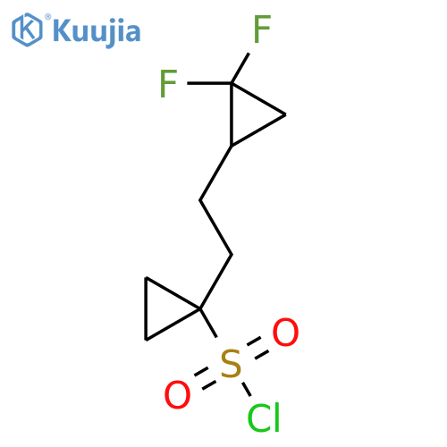 1-2-(2,2-difluorocyclopropyl)ethylcyclopropane-1-sulfonyl chloride structure