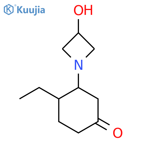 4-Ethyl-3-(3-hydroxyazetidin-1-yl)cyclohexan-1-one structure