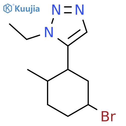 5-(5-bromo-2-methylcyclohexyl)-1-ethyl-1H-1,2,3-triazole structure